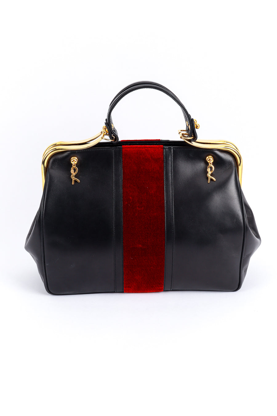 Vintage Roberta Di Camerino Caravel Leather Frame Handbag