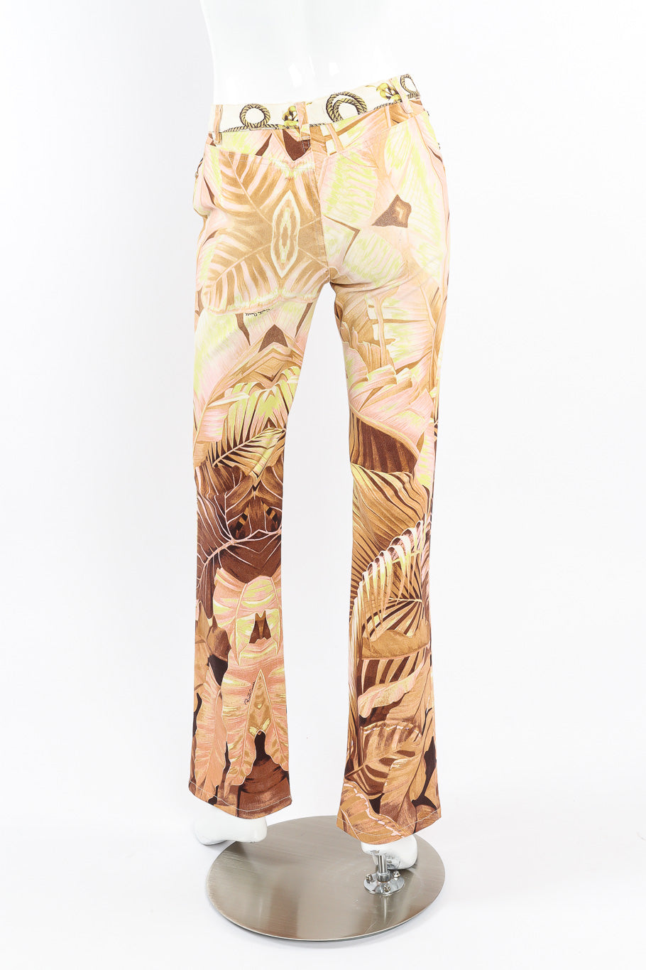 Palm print jeans by Roberto Cavalli on mannequin back @recessla