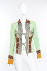 Patchwork Suede Ties Jacket