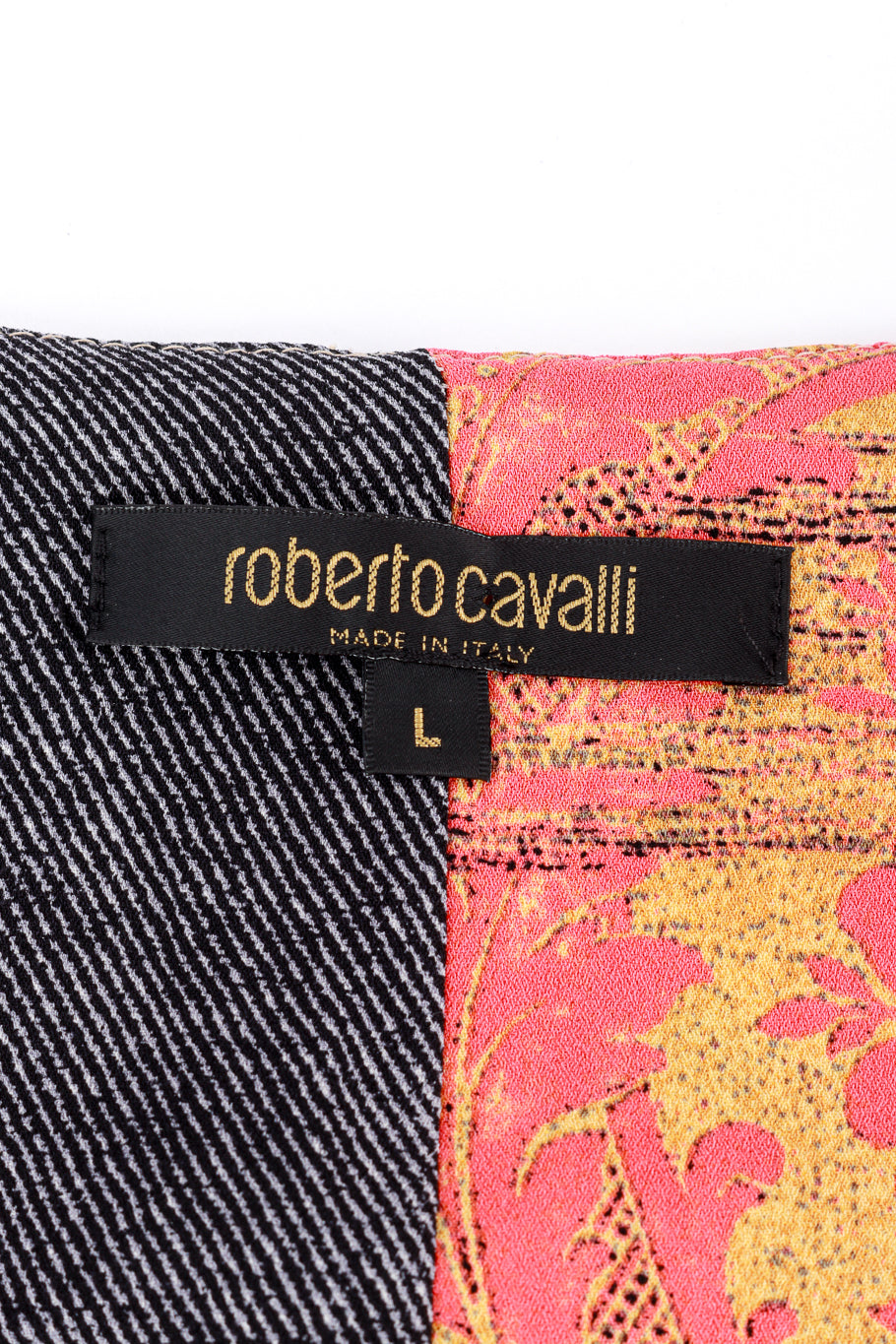 Roberto Cavalli Animal Patchwork Dress signature label @recess la