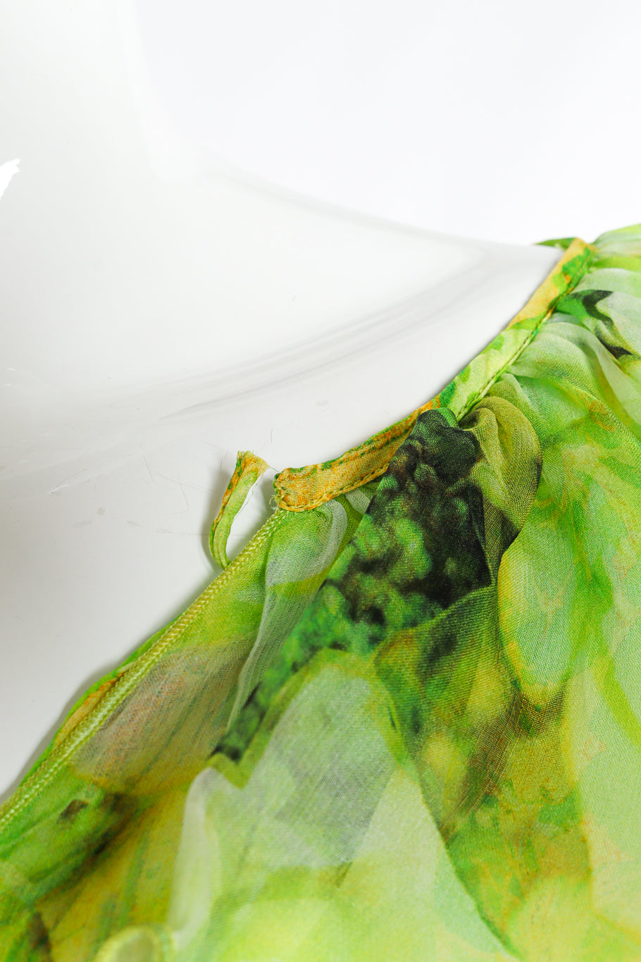 Roberto Cavalli Floral Peasant Silk Dress loose loop closeup @recess la