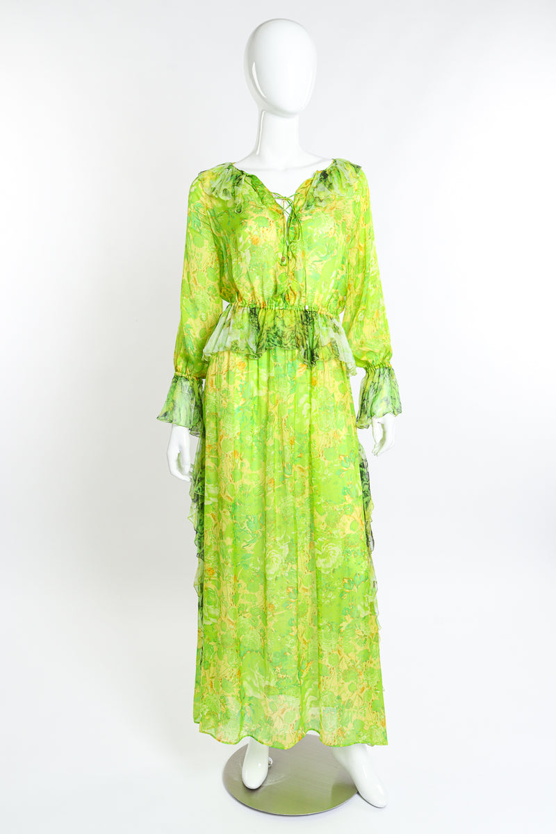Roberto Cavalli Floral Peasant Silk Dress Recess Roberto Cavalli Floral Peasant Silk Dress Recess