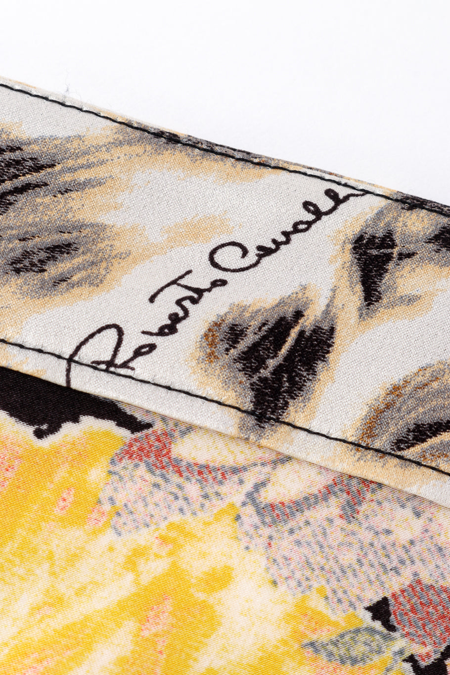 Vintage Roberto Cavalli Floral Leopard Ruffle Skirt printed signature @recess la