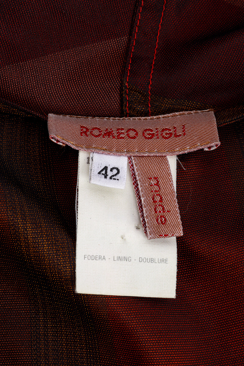 Vintage Romeo Gigli Mixed Stripe Tie-Front Top label @recess la