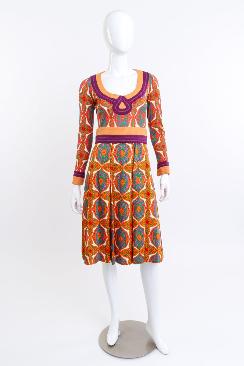 Paisley Scoopneck Dress by Ronal Amey on mannequin @recess LA