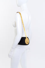 Vintage Harry Rosenfeld Quilted Medallion Shoulder Bag on mannequin @recess la