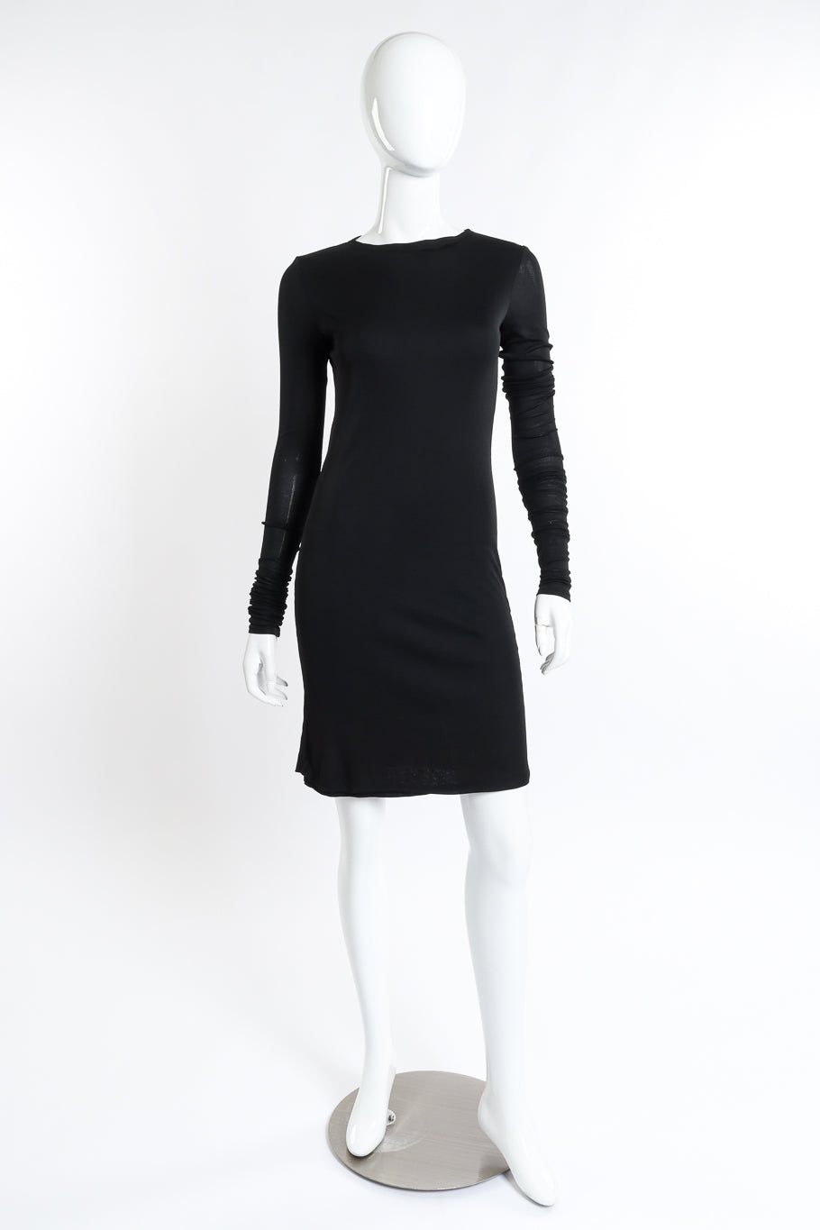 Vintage Rudi Gernreich Extra Long Sleeve Dress front on mannequin @recess la