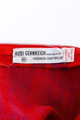 Vintage Rudi Gernreich Op Art Wool Knit Dress label @recess la