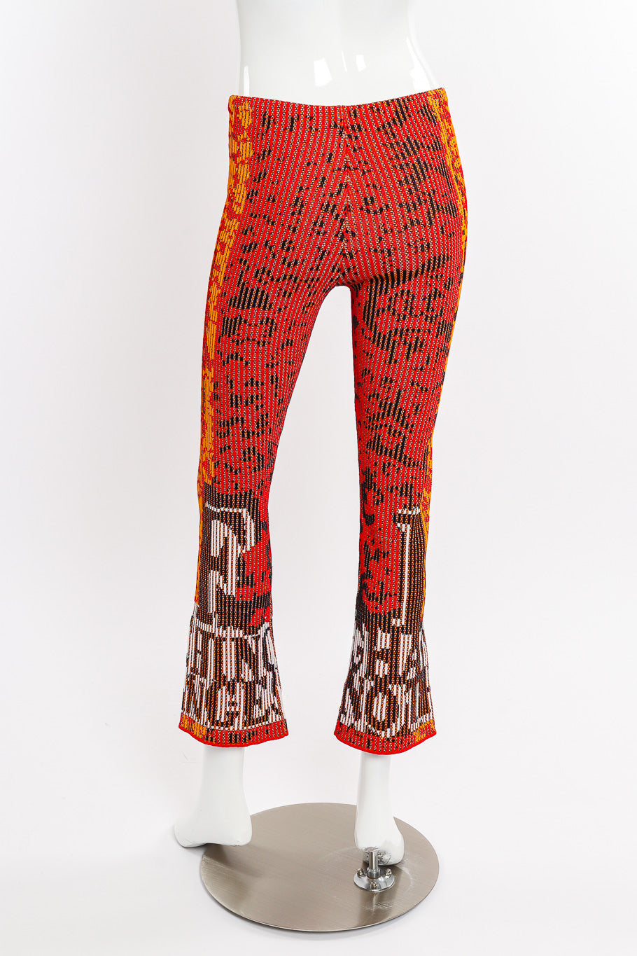 Rudi Gernreich 2018 F/W Graphic Knit Pant back view on mannequin @Recessla