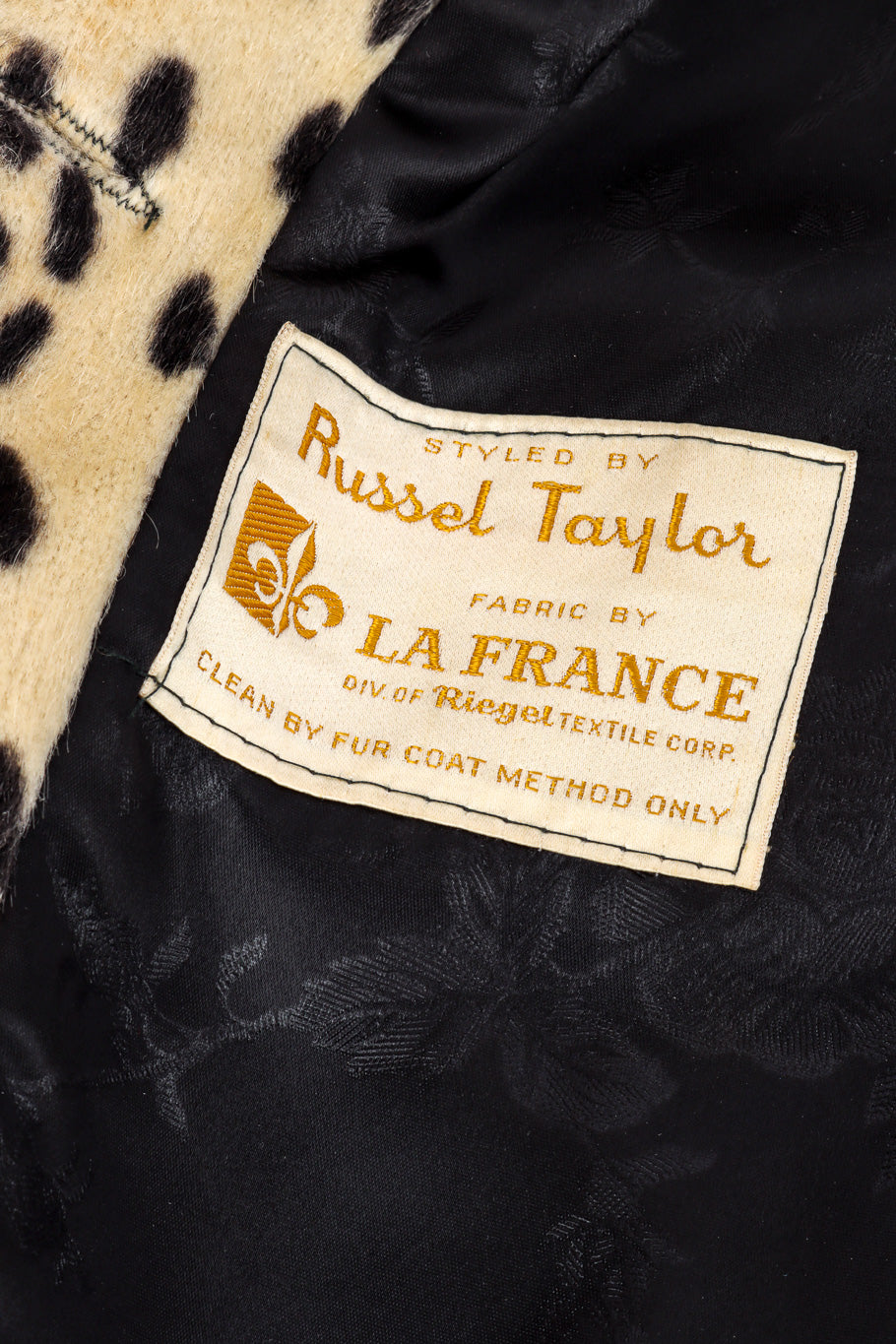 Cheetah Print Fur Coat by Russel Tayler label @recessla