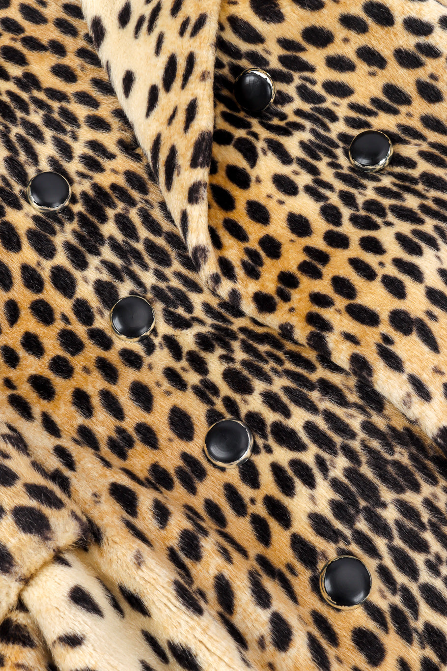 Cheetah Print Fur Coat by Russel Tayler buttons @recessla