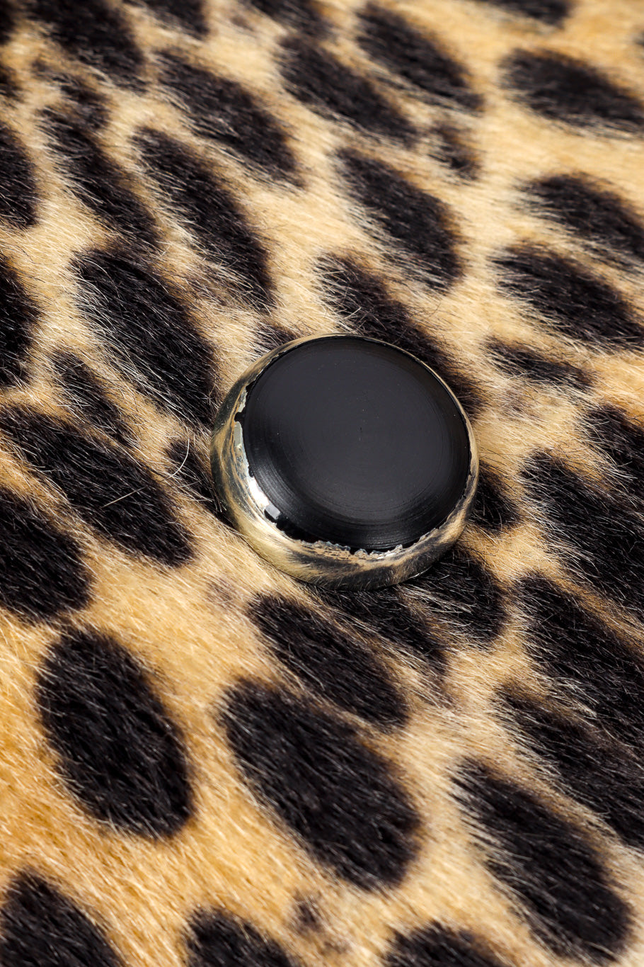 Cheetah Print Fur Coat by Russel Tayler button finish chipping  @recessla