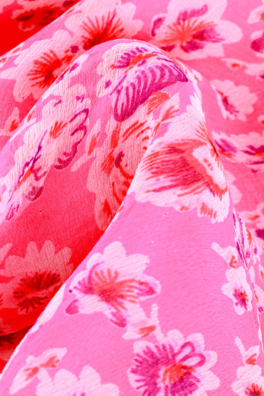 Vintage Saz Boutique Floral Chiffon Maxi Dress fabric detail @RECESS LA