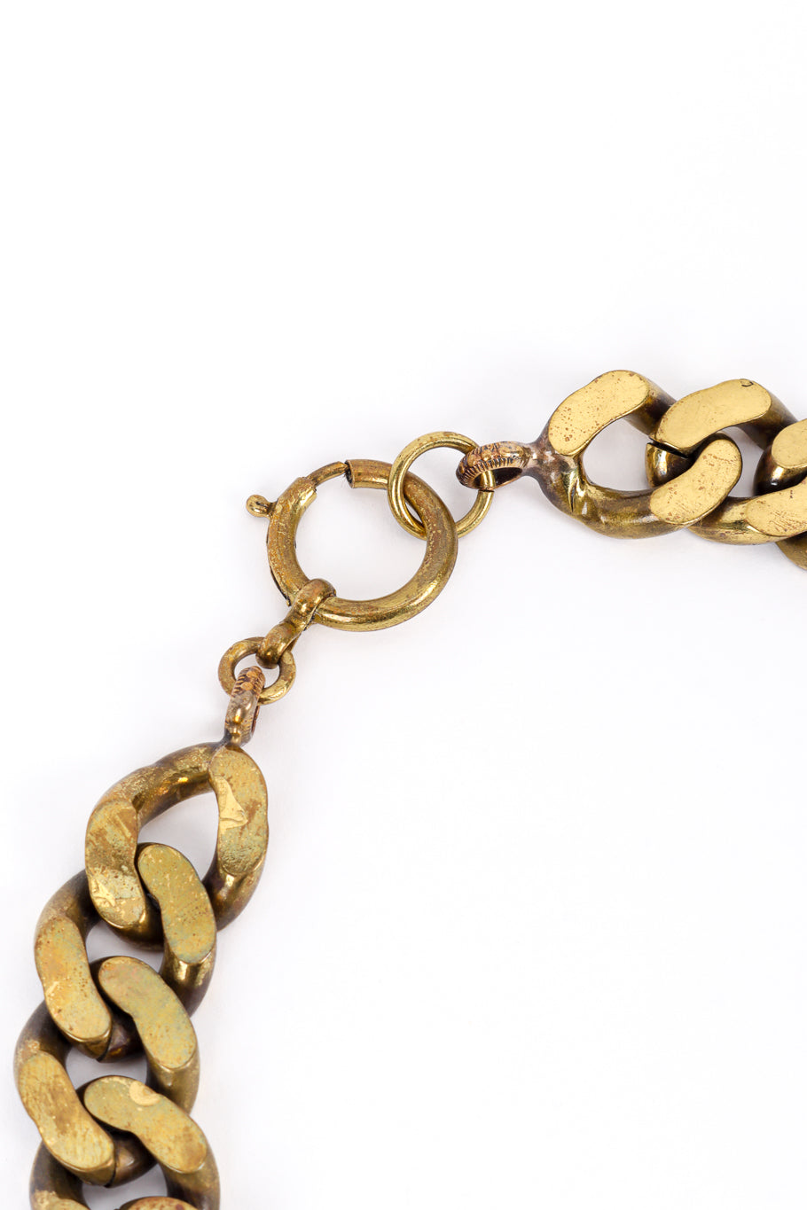 Vintage Il Gioiello Medallion Necklace, Bracelet and Earring Set necklace spring clasp closeup @recess la