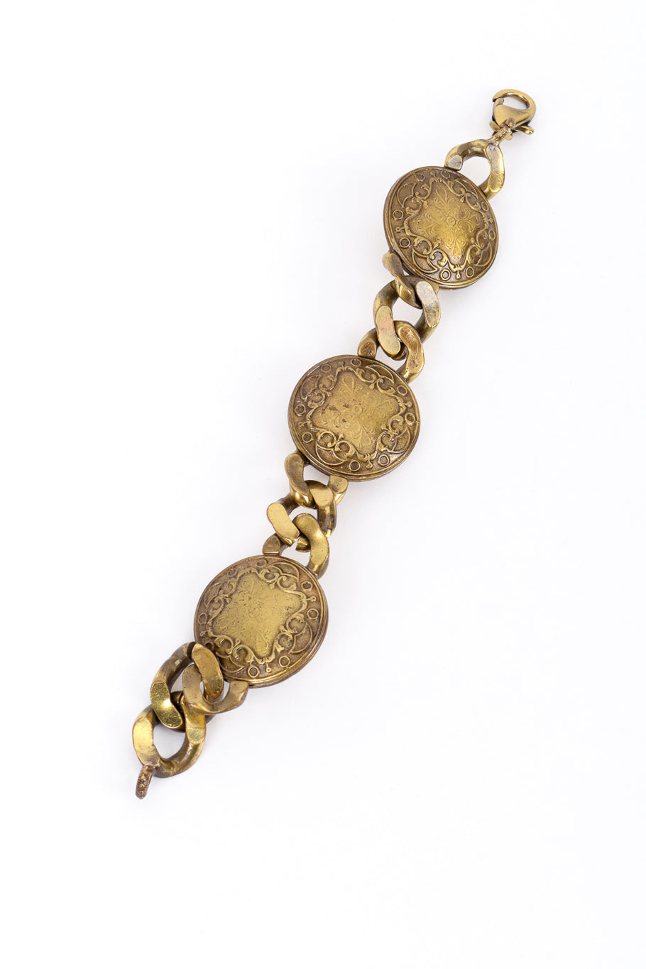 Vintage Il Gioiello Medallion Necklace, Bracelet and Earring Set bracelet back @recess la