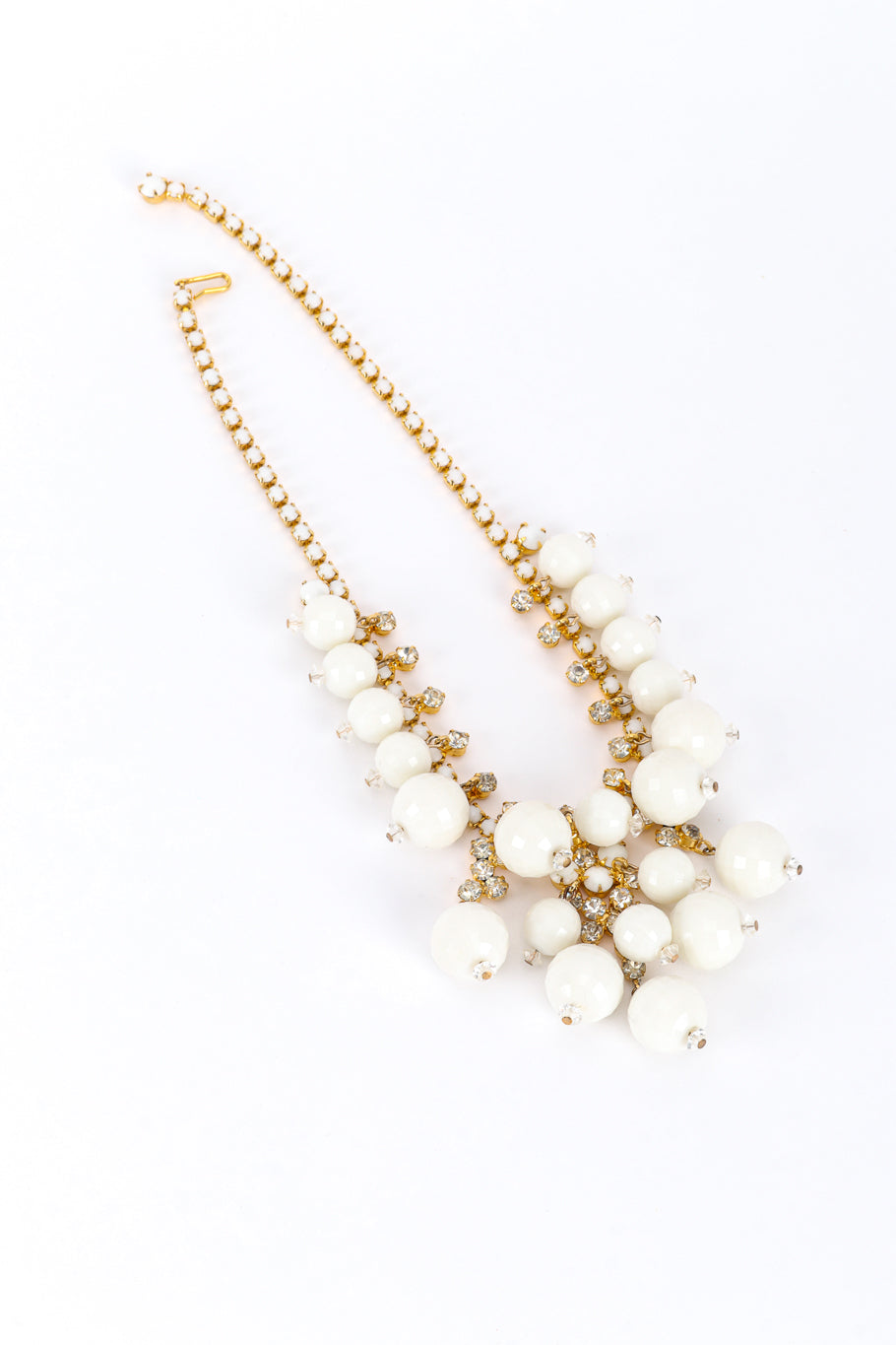 Vintage Disco Ball Cluster Necklace & Earring Set necklace front @recess la