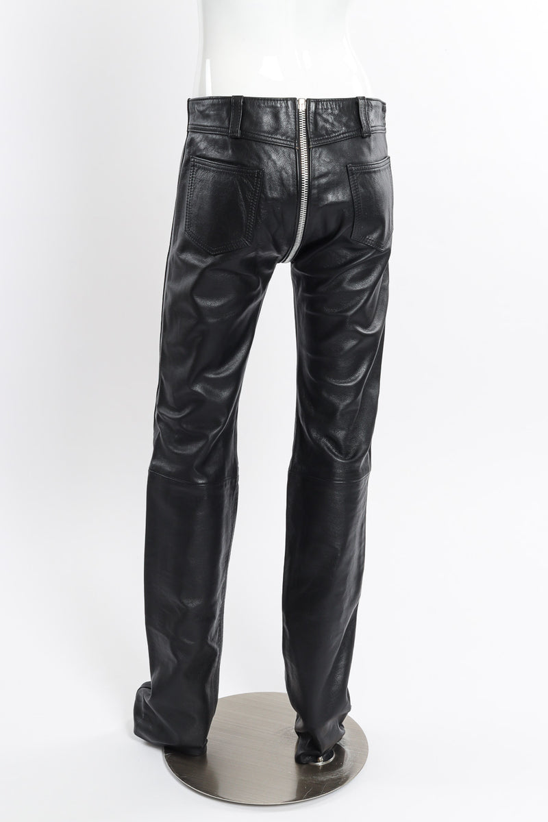 Vintage Stormy Leather Zipper Rise Leather Pant back view on mannequin @recessla