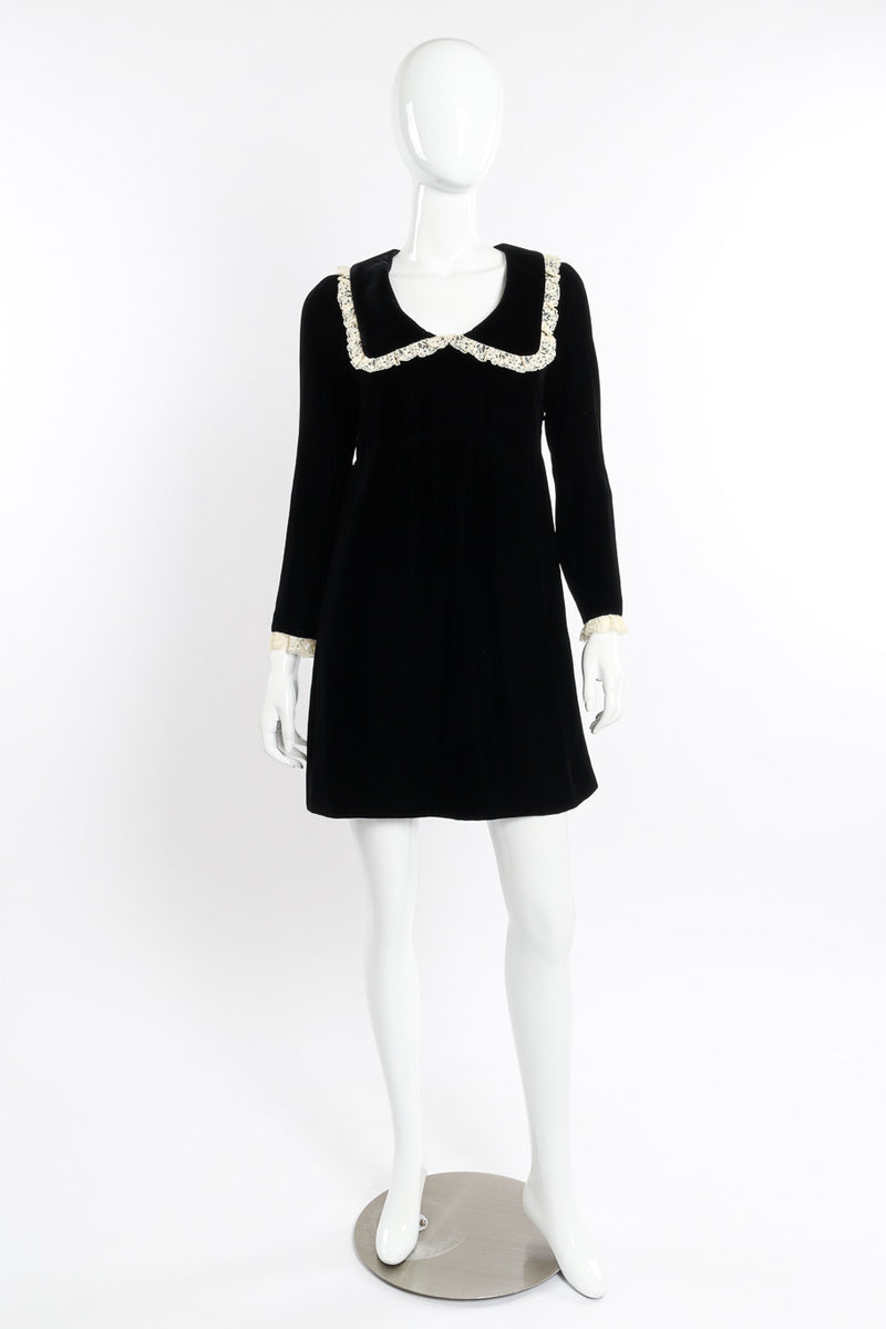 Saint Laurent Velvet Lace Babydoll Dress Recess Saint Laurent Velvet Lace Babydoll Dress Recess