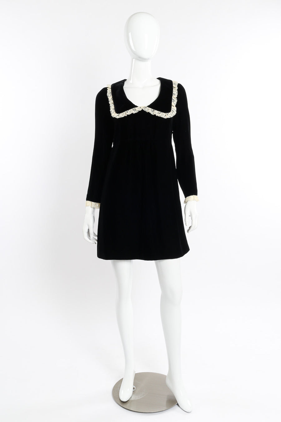 Saint Laurent Velvet Lace Babydoll Dress Recess Saint Laurent Velvet Lace Babydoll Dress Recess