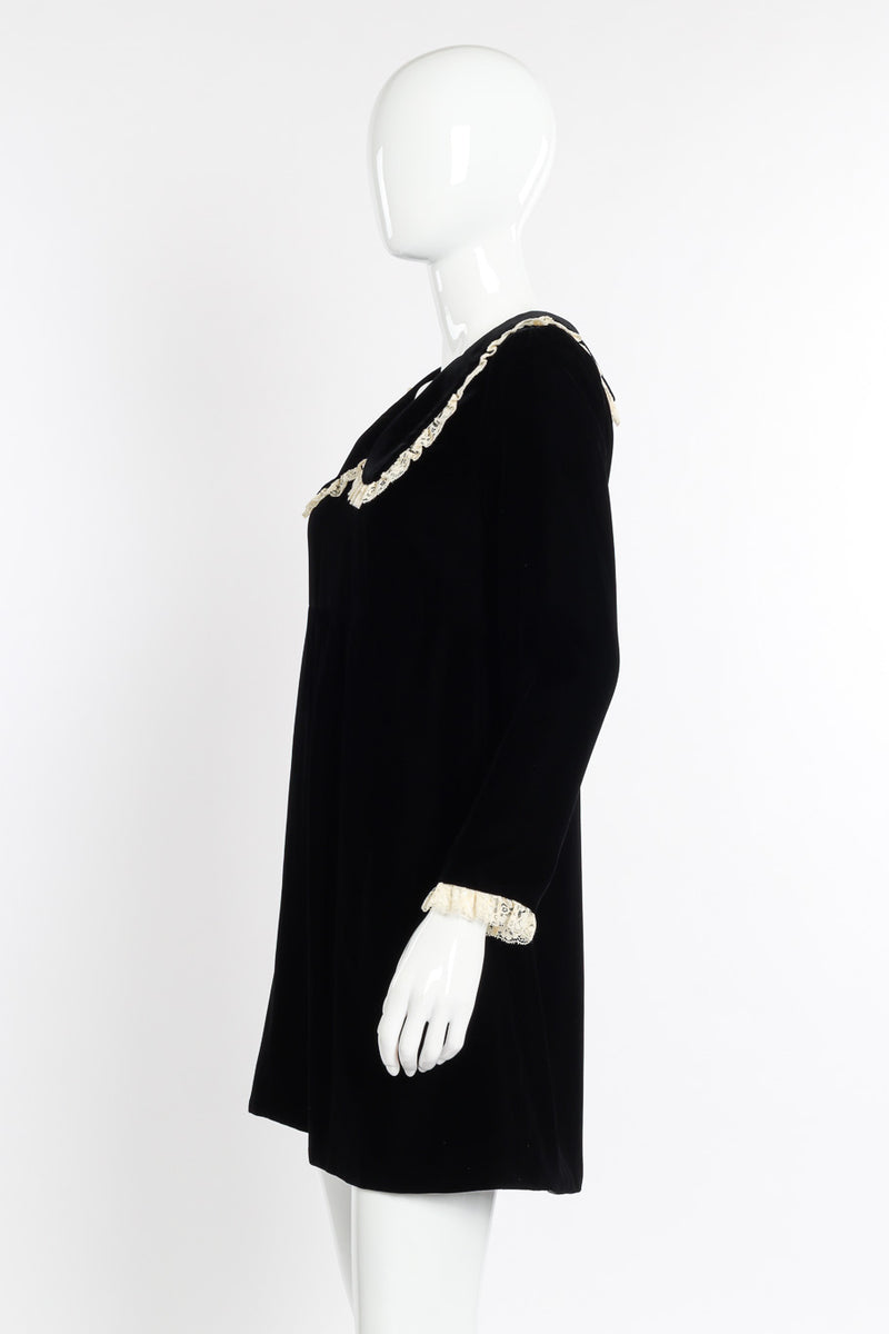 Saint Laurent Velvet Lace Babydoll Dress Recess Saint Laurent Velvet Lace Babydoll Dress Recess