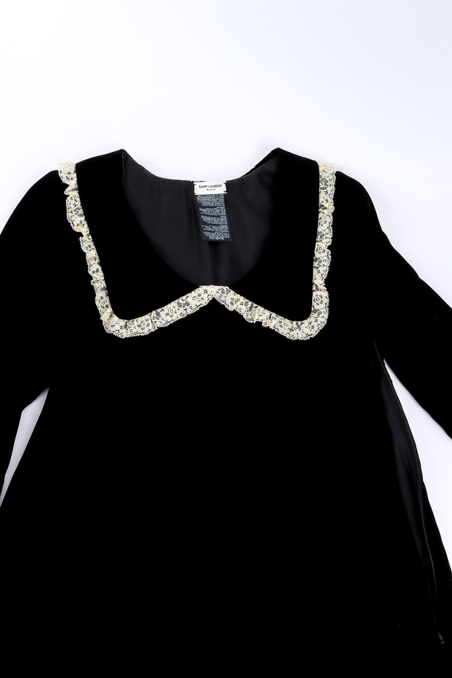 Saint Laurent Velvet Lace Babydoll Dress – Recess