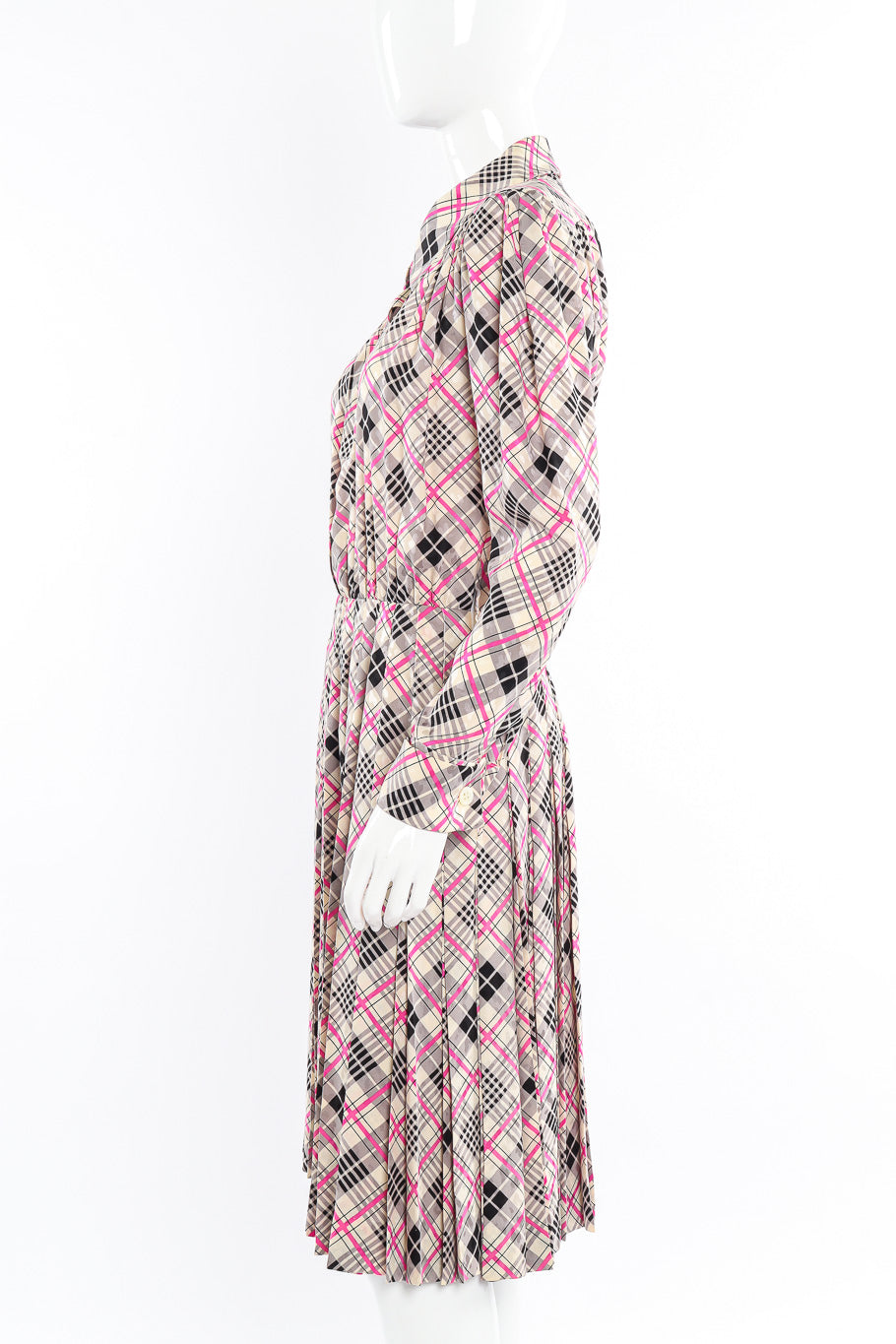 Silk dress by Saint Laurent on mannequin side @recessla