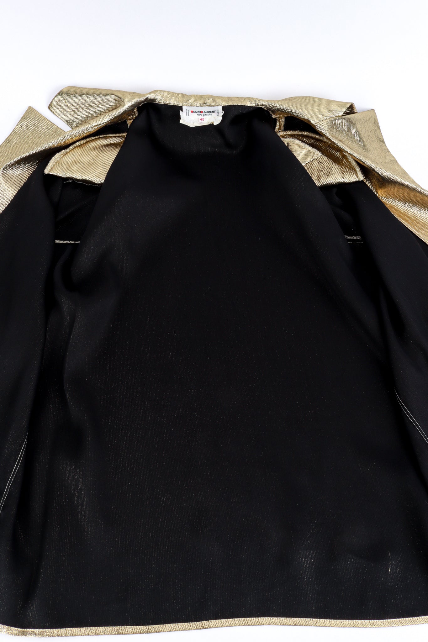 Metallic Silk Blouse by Saint Laurent lining @ Recess LA