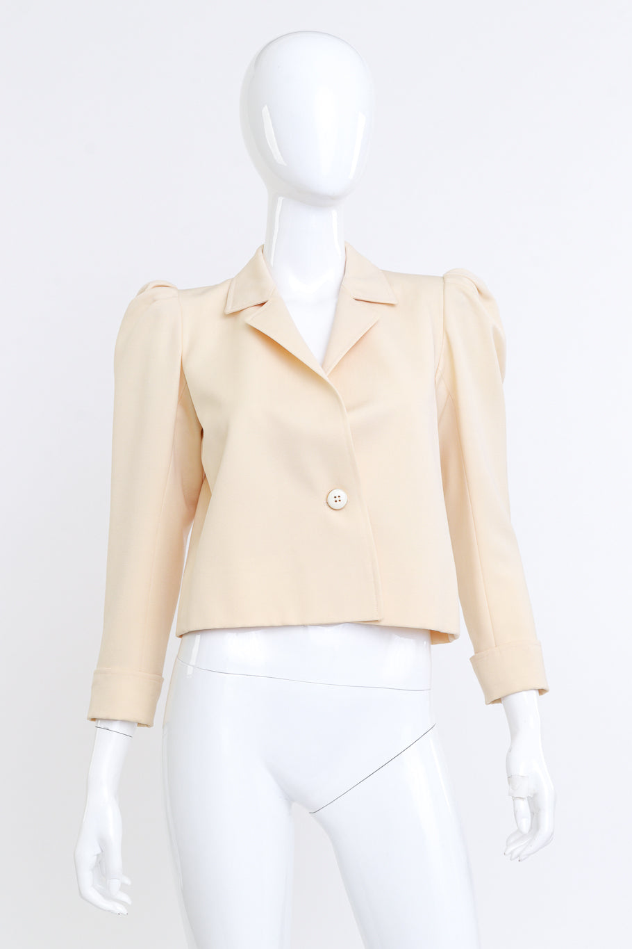 Yves Saint Laurent Puff Sleeve Cropped Blazer @RECESS LA