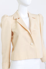 Yves Saint Laurent Puff Sleeve Cropped Blazer @RECESS LA