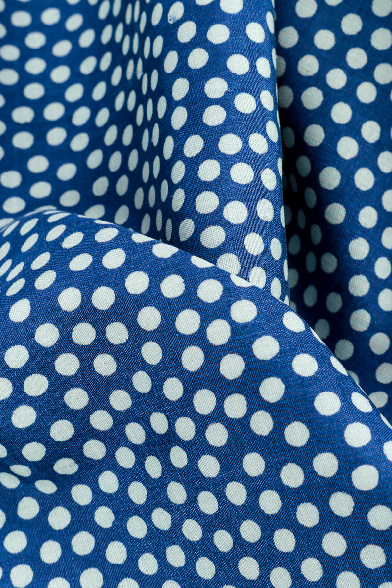 Vintage Yves Saint Laurent Ditsy Dot Balloon Blouse fabric closeup @recess la