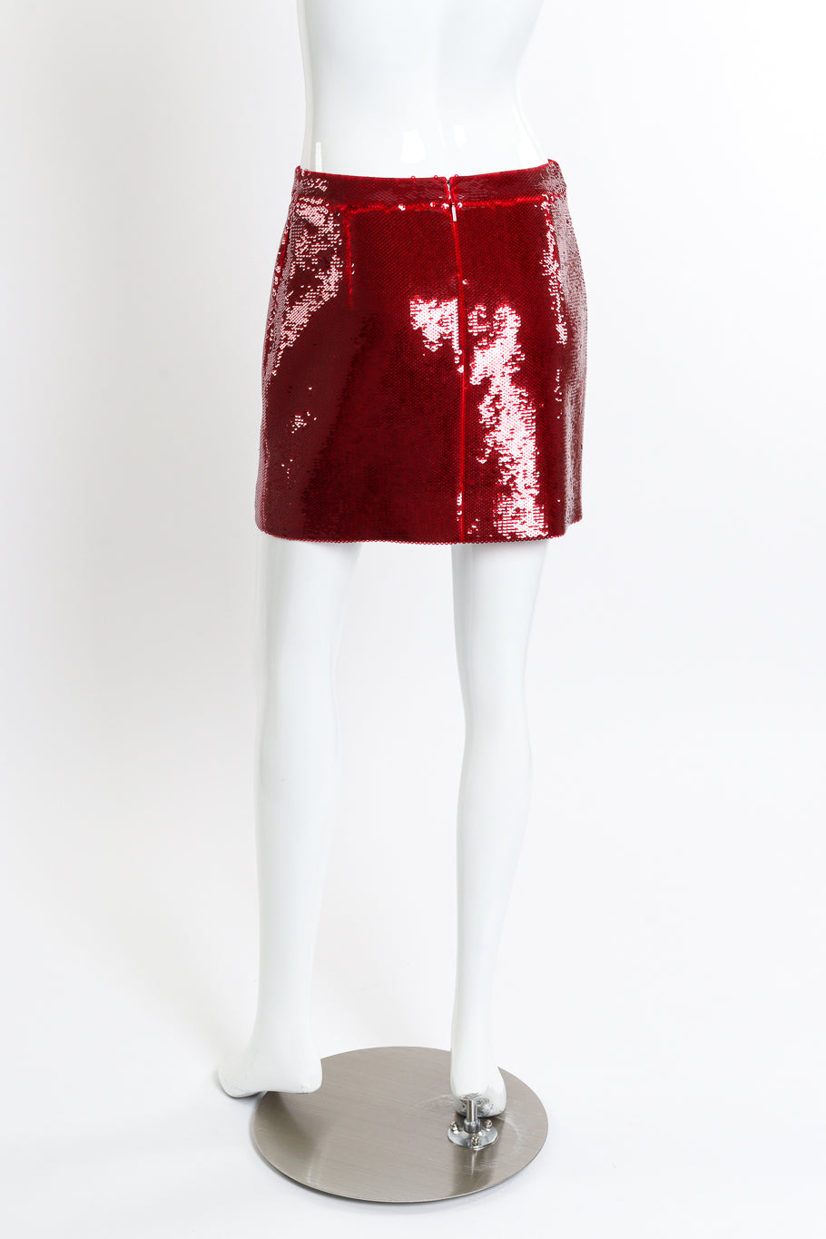 Saint Laurent Sequin Mini Skirt back on mannequin @recessla