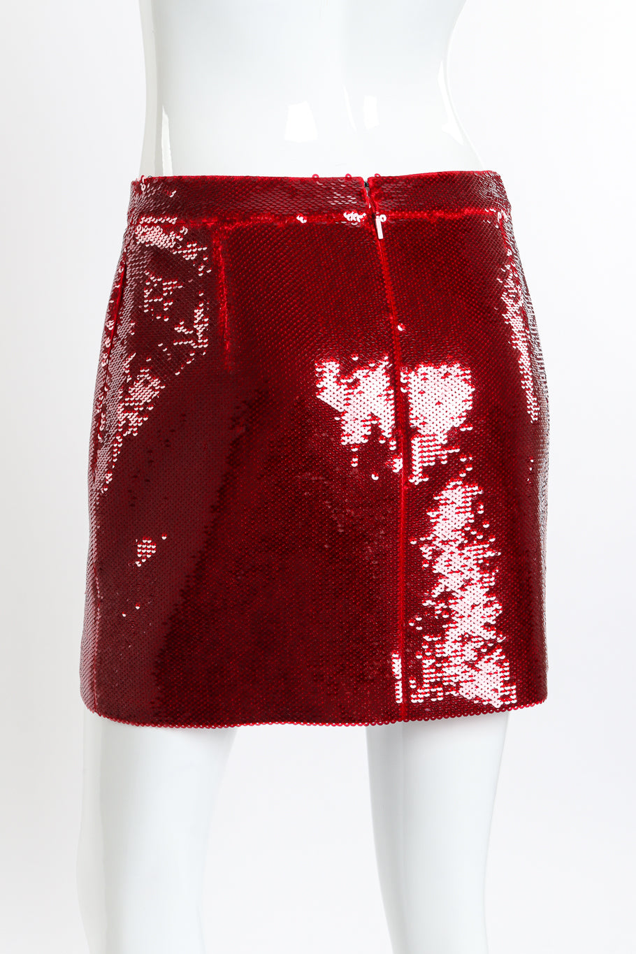 Saint Laurent Sequin Mini Skirt back on mannequin closeup @recessla