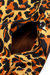 Vintage Yves Saint Laurent 1986 F/W Leopard Print Silk Dress pocket closeup @recess la