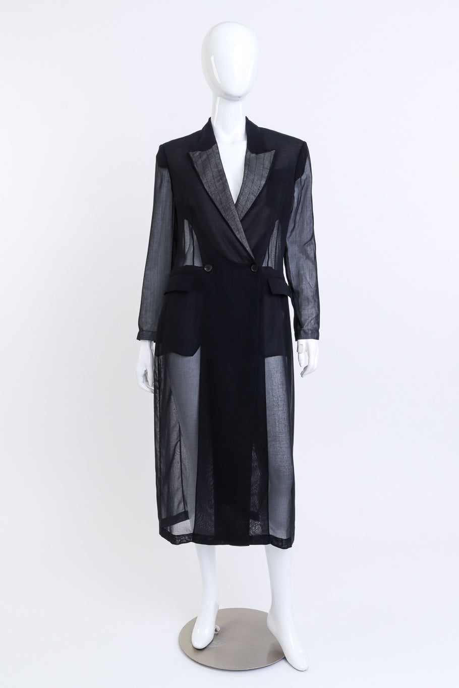 Salvatore Ferragamo Sheer Longline Blazer Coat on mannequin @RECESS LA