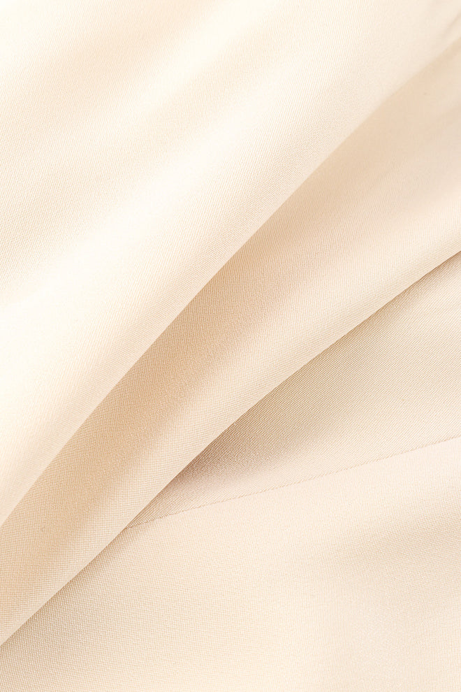 Vintage Sansappelle Beaded Chainmail Dress cream fabric closeup @Recessla