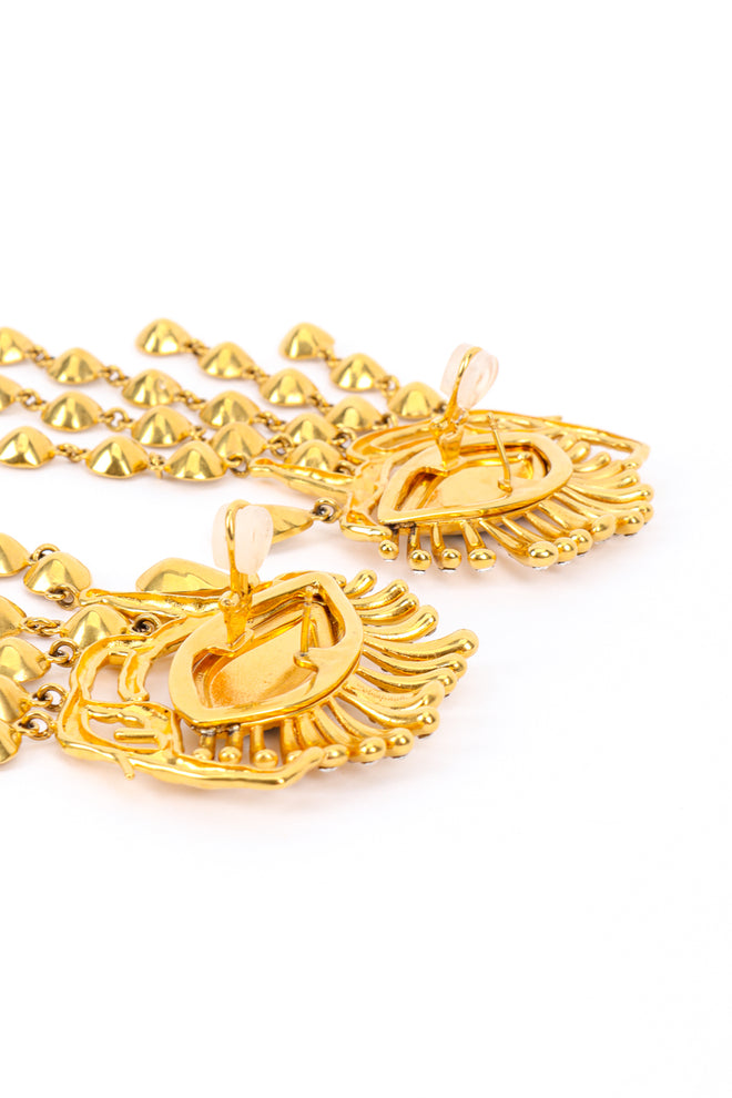 Schiaparelli Surrealist Eye Earrings back clips unhinged @recess la