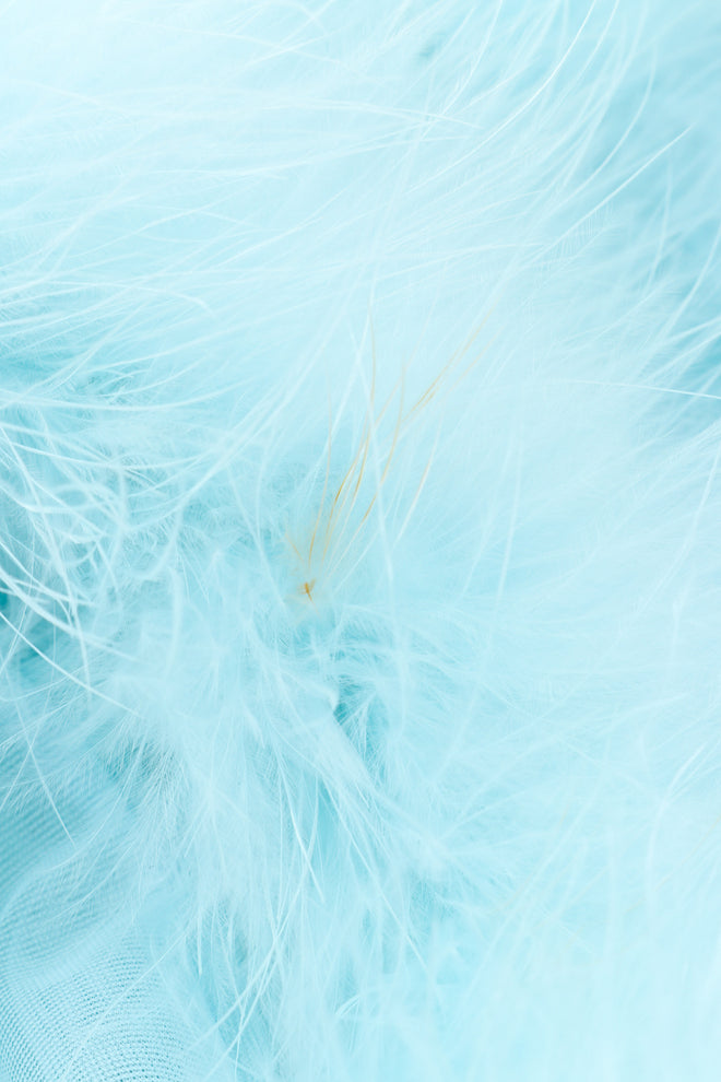 Vintage Sears Marabou Trim Robe & Chemise Set stained feather closeup @recess la