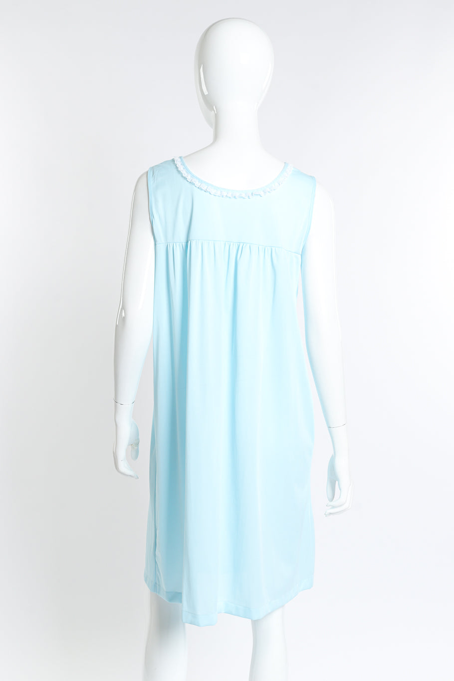 Vintage Sears Marabou Trim Robe & Chemise Set chemise back on mannequin @recess la