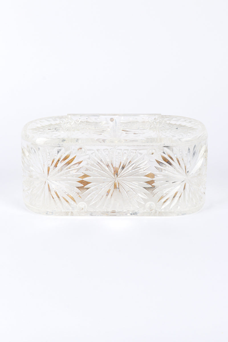 Vintage Diamond Cut Lucite Box Bag bottom @recessla