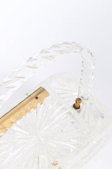 Vintage Diamond Cut Lucite Box Bag handle closeup @recessla