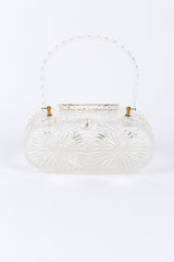 Vintage Diamond Cut Lucite Box Bag front @recessla 