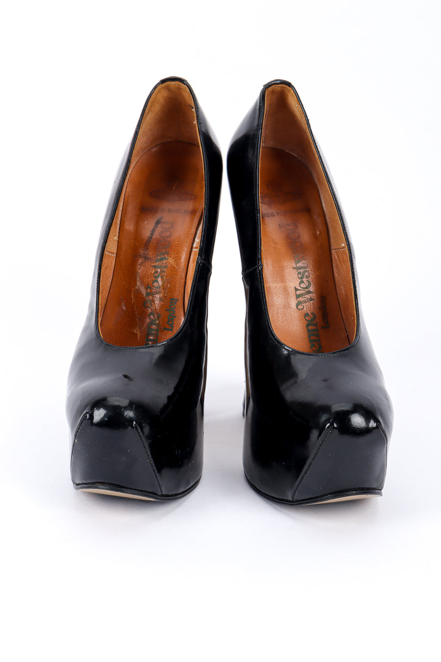 1993 F W Patent Leather Elevated Court Shoes