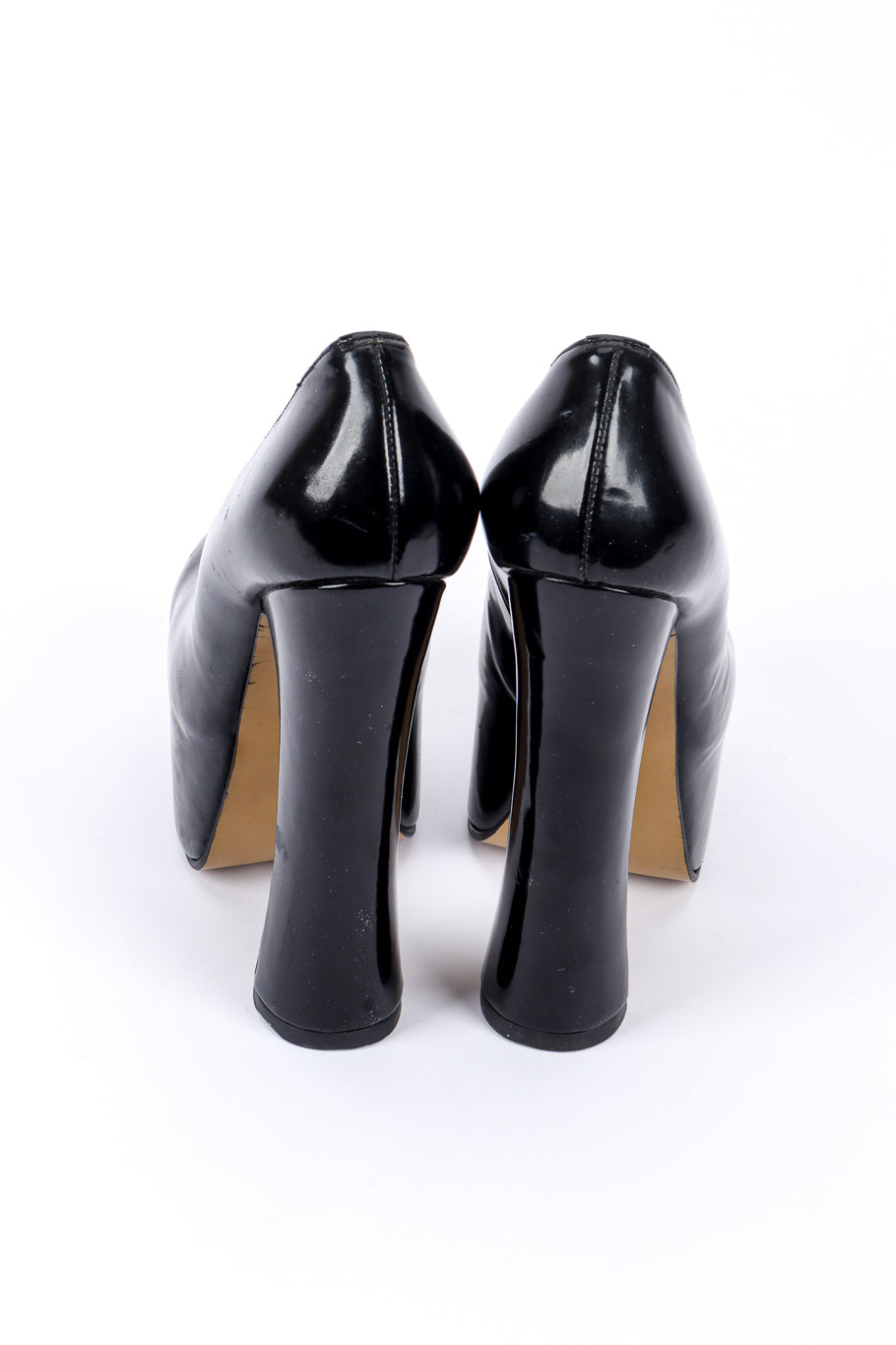 Vintage Vivienne Westwood 1993 F/W Patent Leather Elevated Court Shoe back @recessla