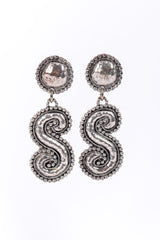 Vintage Edouard Rambaud S Scroll Drop Earrings front @recessla