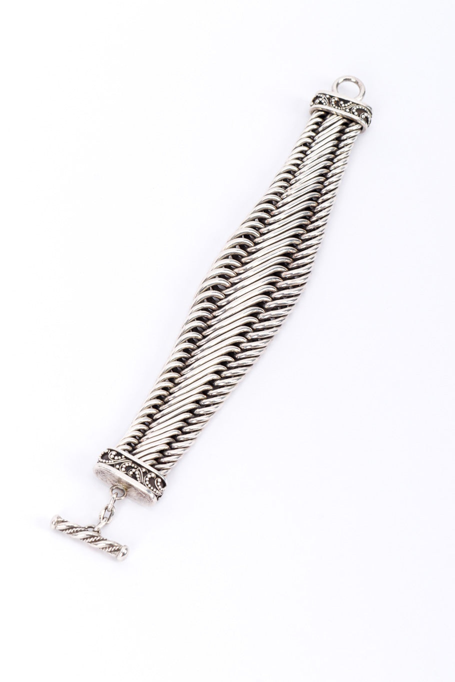 Vintage Woven Link Bracelet front @recessla