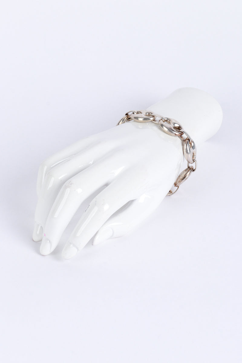 Vintage Sterling Mariner Link Bracelet on mannequin hand @recess la