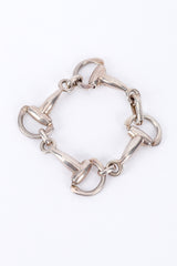 Vintage Taxco Sterling Silver Horsebit Bracelet flat @RECESS LA