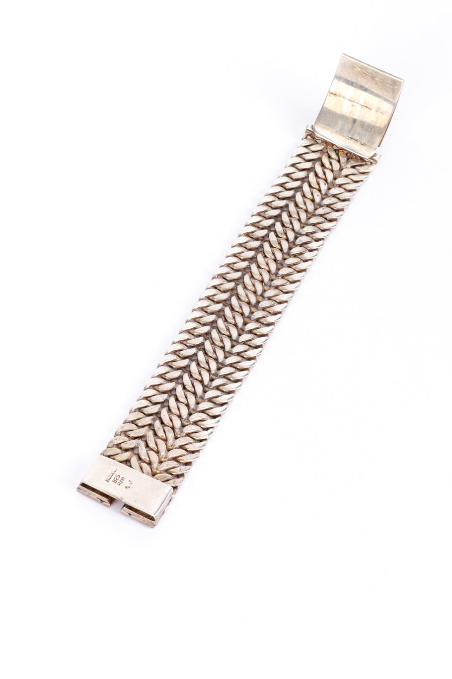 Taxco Sterling Silver Ichthyic Woven Bracelet reverse @RECESS LA