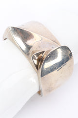 Vintage Modernist Sculpted Cuff Bracelet on mannequin hand closeup @recess la