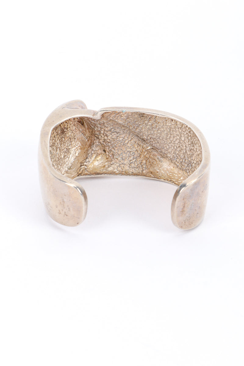 Vintage Modernist Sculpted Cuff Bracelet interior @recess la